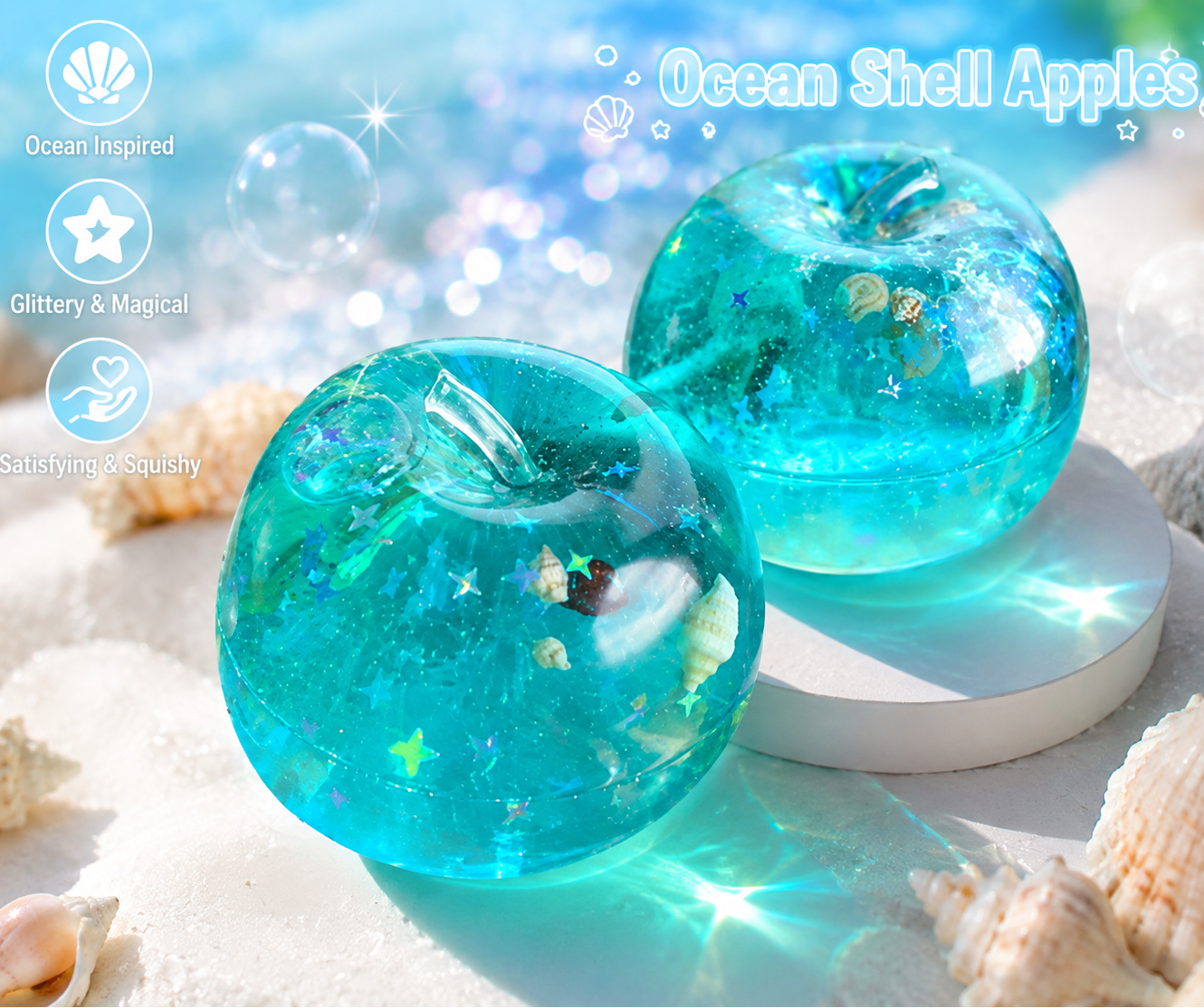Ocean Apple Shaped Squishy Stress Ball