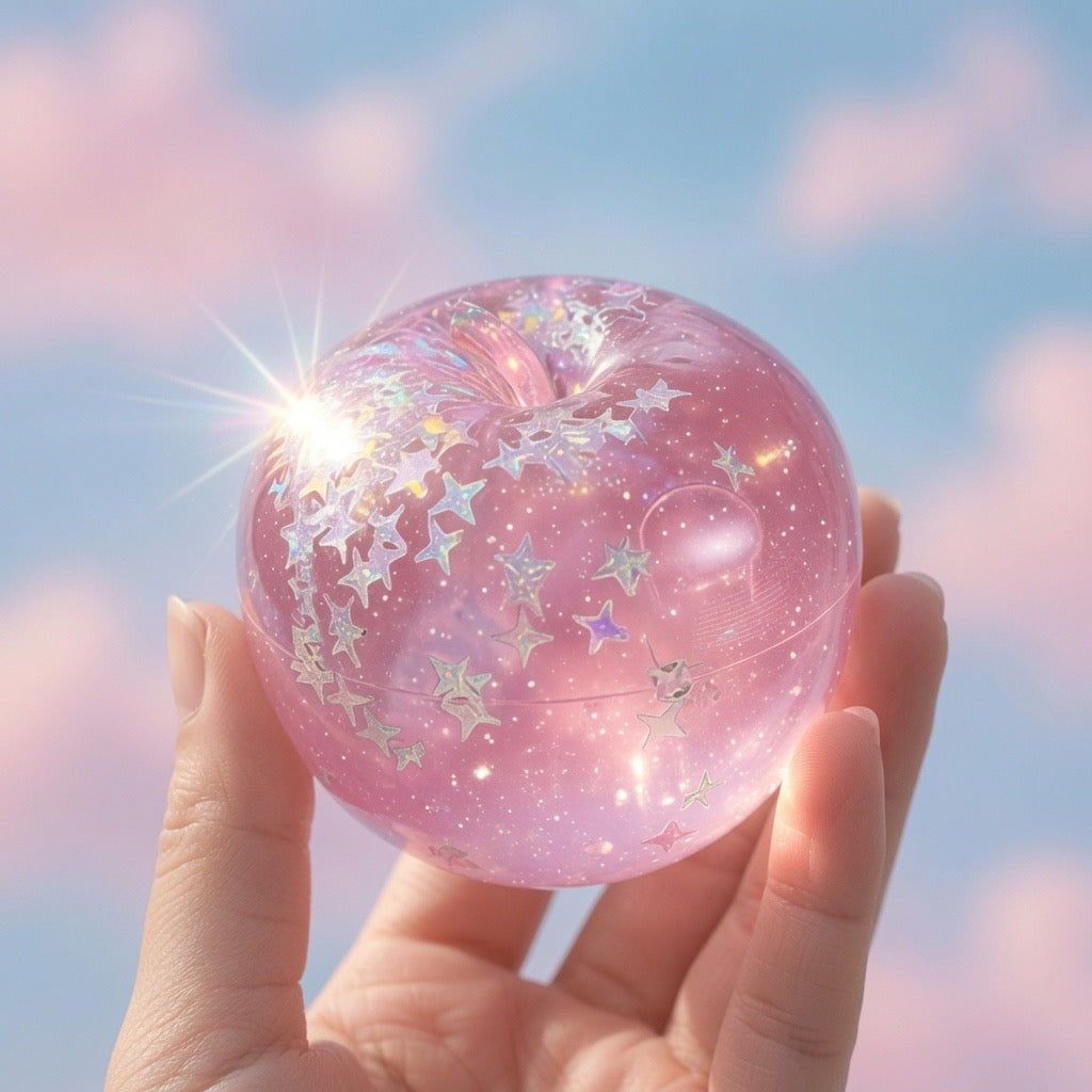 Pink Apple Shaped Squishy Stress Ball