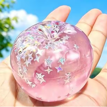 Pink Apple Shaped Squishy Stress Ball